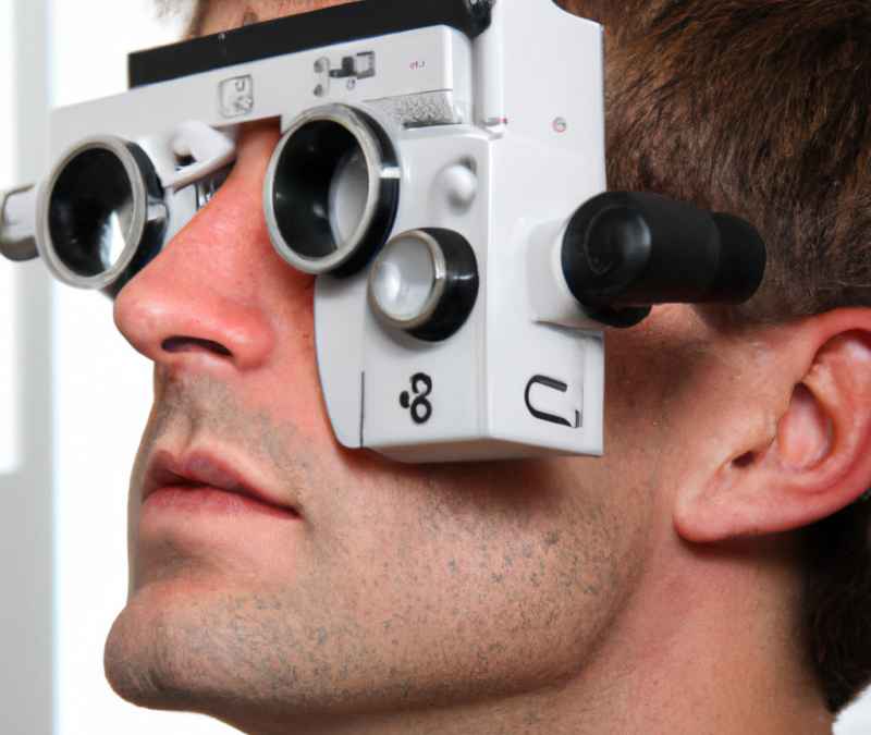 A man having an eye test